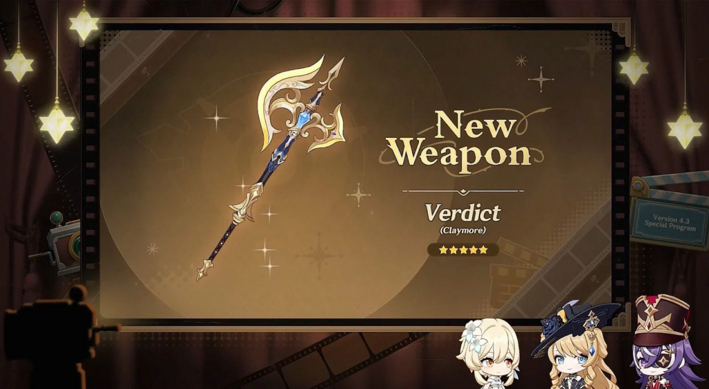 Verdict weapon announcement
