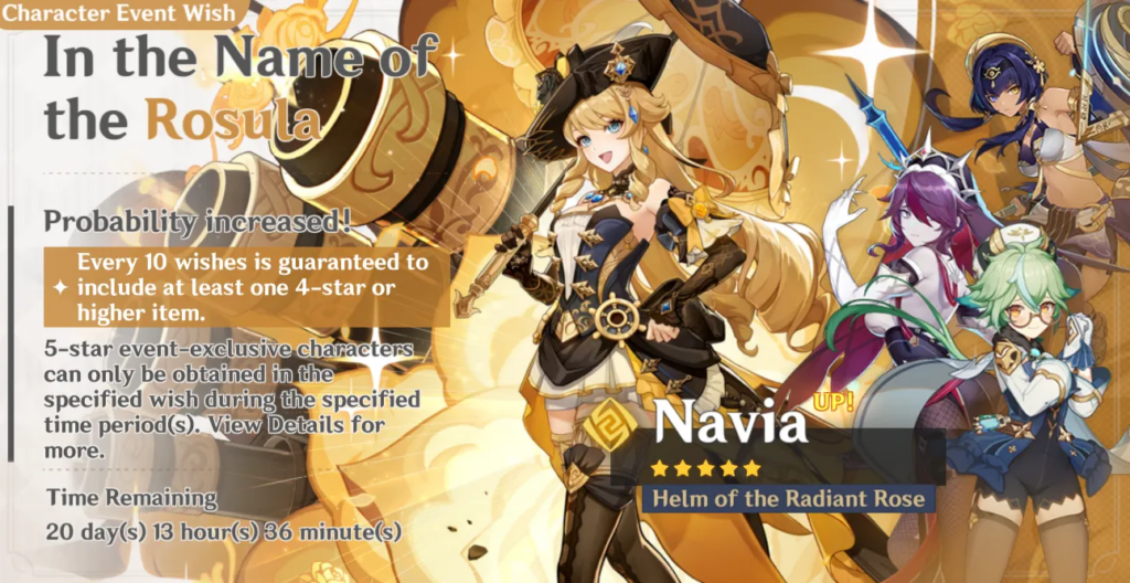 Navia character banner