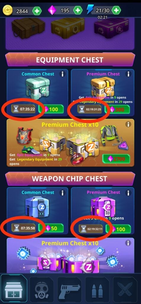 ZAlert - Zombie Survivors free chests (highlighted)