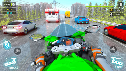 Fast Motorcycle Driver